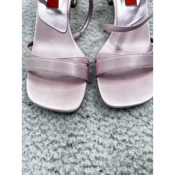 Women's Unlisted Kenneth Cole Soft Pink Open Toe Strappy Block Heels Size 7.5 - Picture 3 of 8